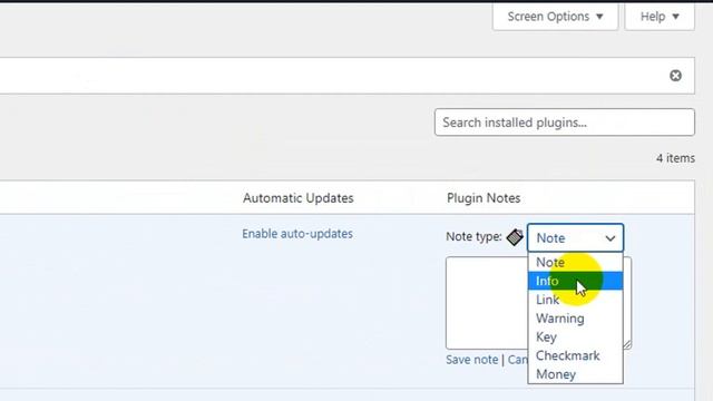 Add Plugin Notes in WordPress