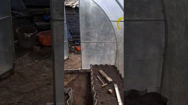 теплица оцинкованная соединение краб и высокие грядки из шифера. смотреть онлайн