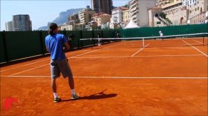 Monfils & Dolgopolov Insane Hitting - Tennis Court Level View