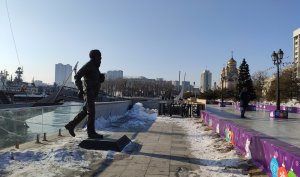 Корабельная набережная , каток, ёлка , 33 причал. Владивосток