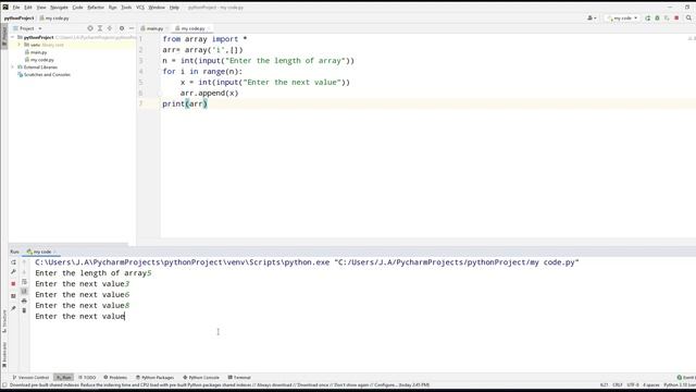 21 -Exploring User-Input Arrays and Search in Python: A Beginner's Guide