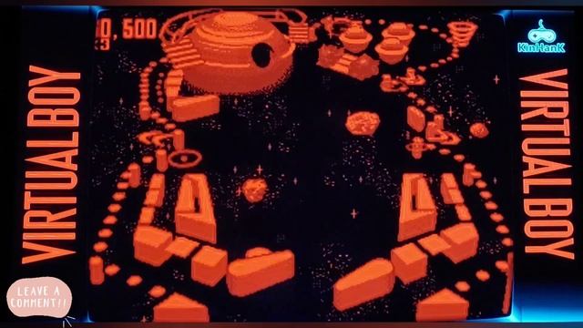 Space Invaders & Galactic Pinball. Nintendo Virtual Boy gameplay