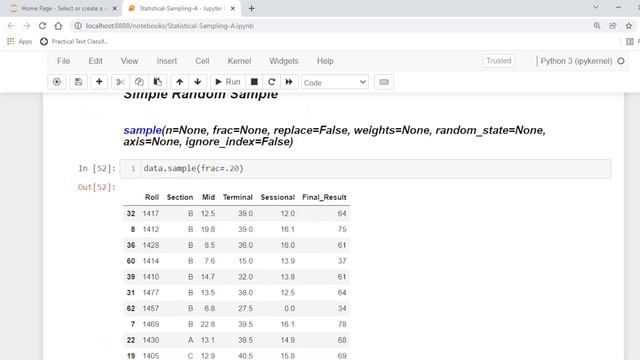 Statistical Sampling Part-1