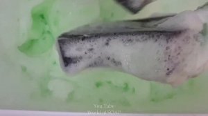 Чёрные губки со средством для полов/Много пены/АСМР ???