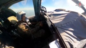 Боевой вылет экипажа истребителя-бомбардировщика Су-34 из состава ГрВ "Восток". 4 ФАБ-500 с УМПК ушл