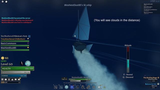 Arcane Odyssey - Searching The Skies, Location