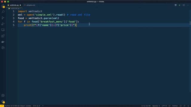 XML Parsing using Python #pythontricks #xml