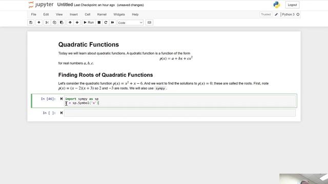 Using Sympy to Solve Algebraic Equations смотреть онлайн