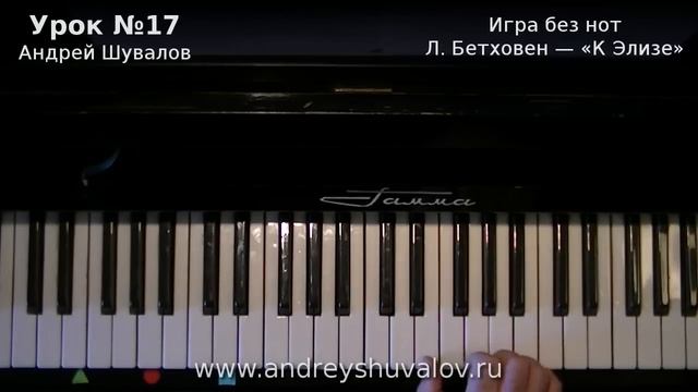Урок 17. Игра без нот. Л. Бетховен - «К Элизе». Курс "Любительское музицирование".