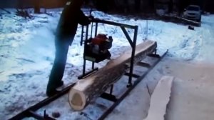 Шинная пилорама бензиновая - с двигателем Хонда 13 л.с. http://delo1.com