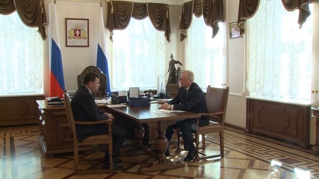 Евгений Куйвашев и Александр Шулепов обсудили вопросы развития воздушного транспорта в регионе