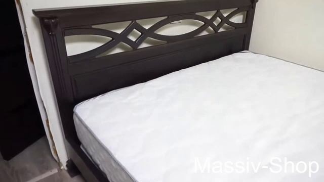 Кровать из массива дерева Верона 110 с подъемным механизмом.avi смотреть онлайн