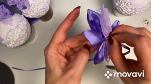 Бантик на ёлочную игрушку и как бонус бантик на елку ???
