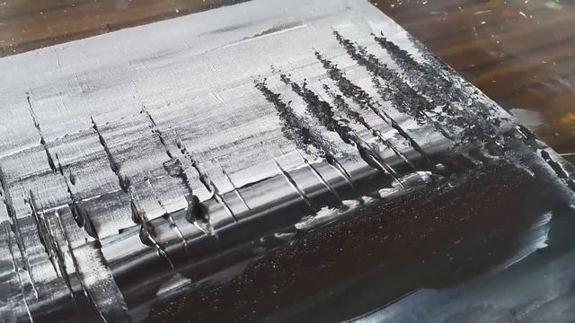 Black & White / Easy Abstract Landscape Painting Demo / For Beginners / Daily Art Therapy / Day #08 смотреть онлайн