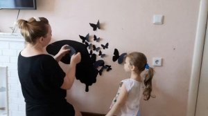 ДЕКОРИРУЕМ СТЕНЫ СВОИМИ РУКАМИ/МАСКИРУЕМ ДЕТСКИЕ РИСУНКИ НА ОБОЯХ/DIY