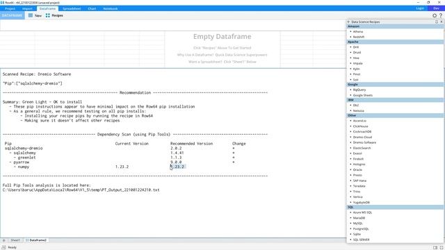 Recipe Manager, Dependencies, PIP, Debugging:  Python Libraries installed on demand, Debug Tools