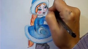 Как нарисовать Снегурочку / Уроки рисования для детей/Новогодний праздник