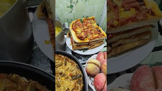 Наготовила -суп с фрикадельками,спагетти с овощами,пицца(рецепт есть на канале),и печенье "Персики" смотреть онлайн