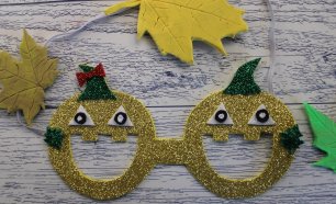 Карнавальные очки ТЫКВЫ на Хэллоуин из фоамирана своими руками.