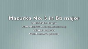 Mazurka No. 5