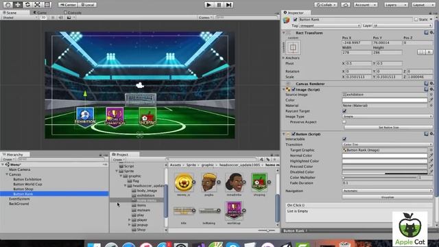 Unity 2D/3D Tutorial : Football Game - Head Soccer World Champion (P1) | Moon Unity смотреть онлайн