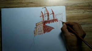 How to Draw Hogwarts Castle | Hogwarts Castle Drawing | Hogwarts Castle sketch