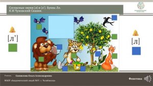 ЧЭШ Обучение грамоте 1 класс. Согласные звуки [л],[л’]. Буква Лл. К.И.Чуковский. Литературные сказк