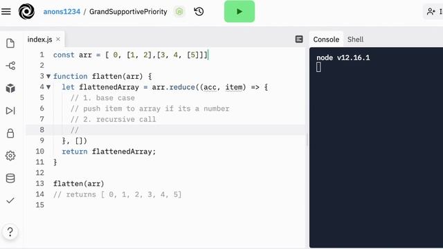 Cracking the JavaScript Coding Interview (Part 31) Solution: Flatten Array