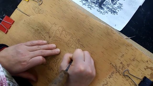 Мастер-класс по художественной обработке бересты от Ромашовой Галины Валерьевны смотреть онлайн