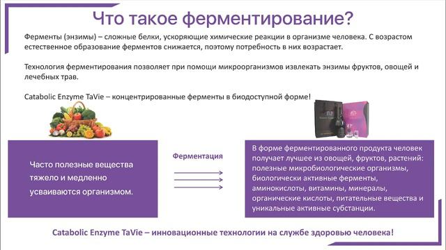 CATABOLIC ENZYME TaVie  Энзимы   Живые пищеварительные ферменты