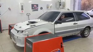 Замер мощности на дино-стенде турбо ваз 2113, турбина 40 holset