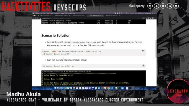 #Eko2020 DevSecOps | Madhu Akula: Kubernetes Goat - Vulnerable by Design Kubernetes Environment смотреть онлайн