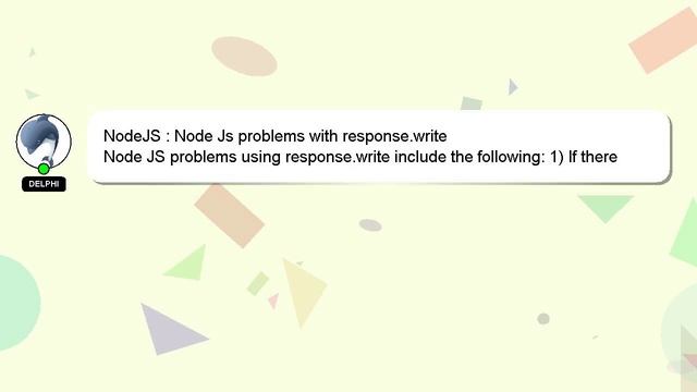 NodeJS : Node Js problems with response.write