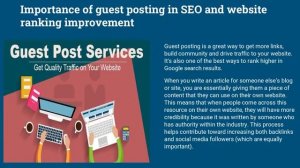 Boost Your Website's Ranking with Our SEO Guest Posting Service