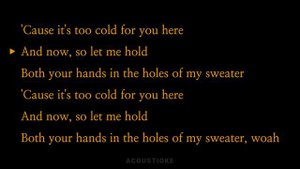 Sweater Weather - The Neighbourhood [Acoustic Karaoke]