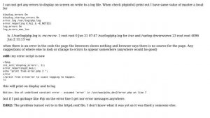 DevOps & SysAdmins: Error in php not logging or displaying (3 Solutions!!)