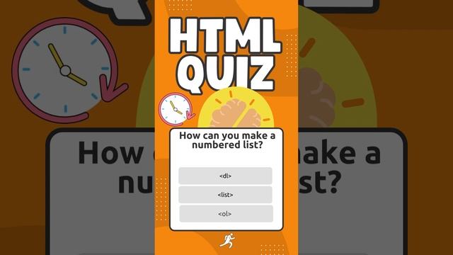 HTML QUIZ - How can you make a numbered list?