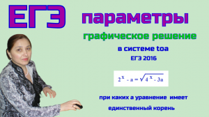 ЕГЭ. Параметры. Тема 1 Уравнения с параметром. Задача ЕГЭ 2016