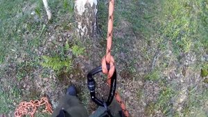 УИАА. Узел для спуска. Карабин и верёвка.