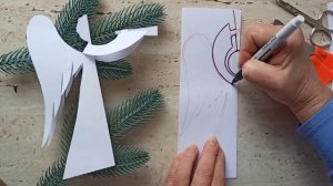 Ангел из бумаги/ как вырезать вытынанку /Рождественский Ангел /