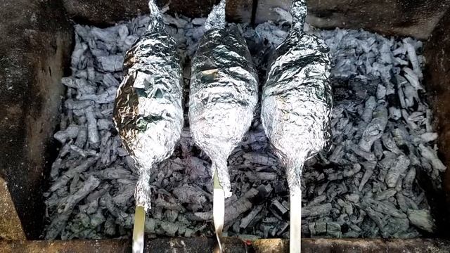 #Шашлык с картошки #Вкуснейшая Экспресс-Картошка на Шампурах #Картошка на мангале #Картошка в фольг