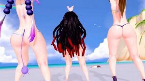 「HatKid - Kanna Kamui- Nezuko」 Wiggle Wiggle 【MMD 4K 60fps】