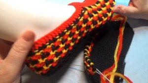 Вязание спицами домашние тапочки #78