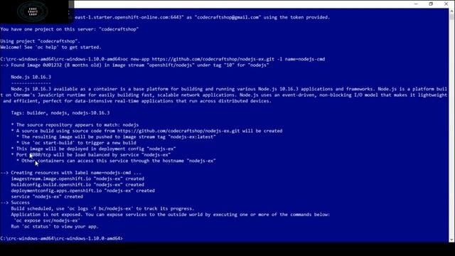 How to deploy web application in openshift command line