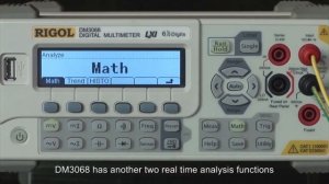 RIGOL DM3068 Multimeter - Use of the Math Function by Saelig
