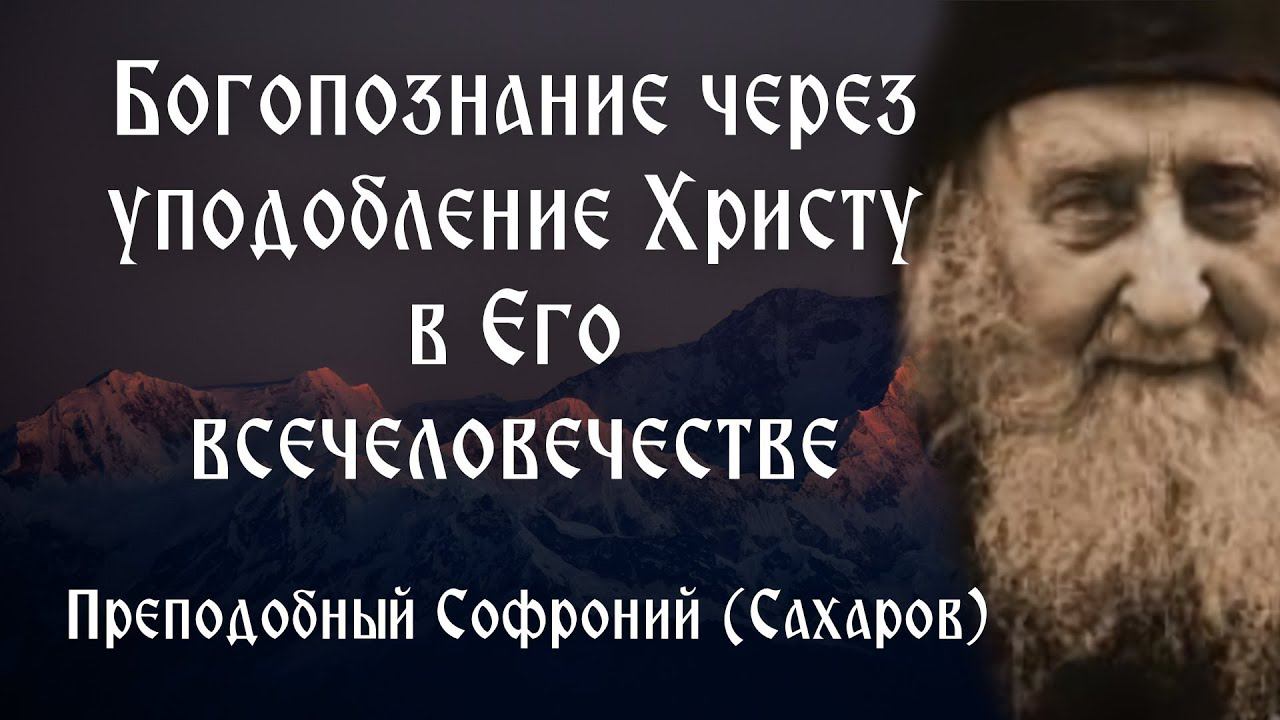 Богопознание через уподобление Христу в Его всечеловечестве. Преподобный Софроний Сахаров