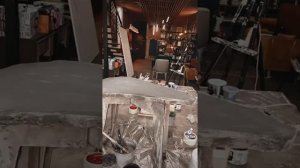 Декоративный бетон | Бетон на фанере | как покрасить под бетон | бетонный стол | стол из бетона