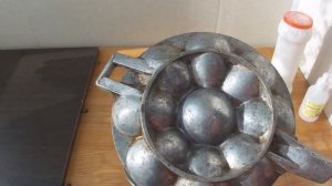 Как отчистить старую советскую форму для печенья орешки