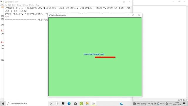 PYTHON TURTLE TUTORIAL | PROGRAM- 2 | DRAWING MULTIPLE LINES