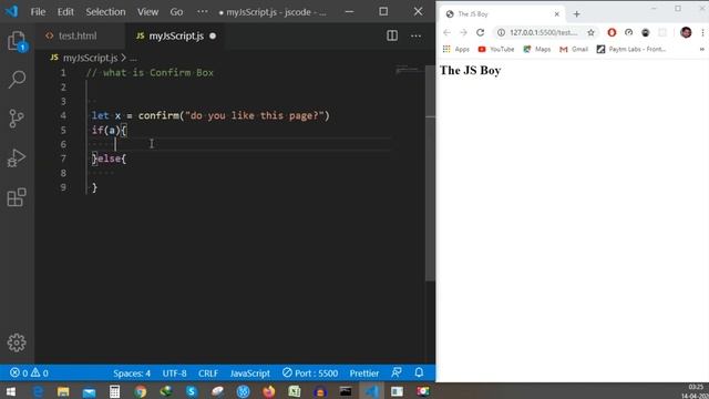 Confirm Box JavaScript Hindi / Urdu  | The JS Boy
